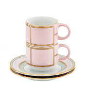 Ginori Diva Rosa Coffee Set For Two